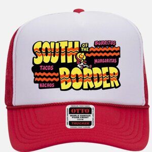 South Of The Border Red And White Otto Foam Trucker Hat Cap